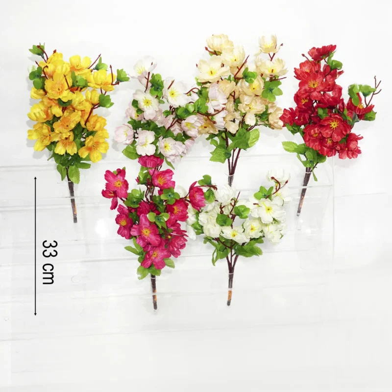 FLOR DE DURAZNO X5PCS 35CM