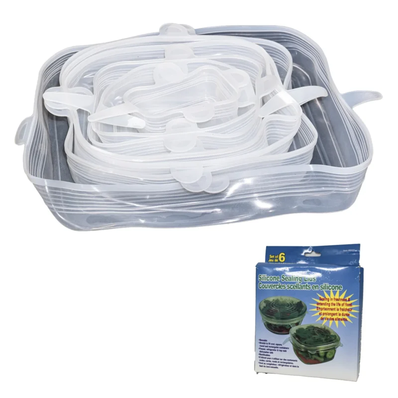 6PCS,SET FRESHKEEPING COVER -SQUARE SHAPE 80GRS