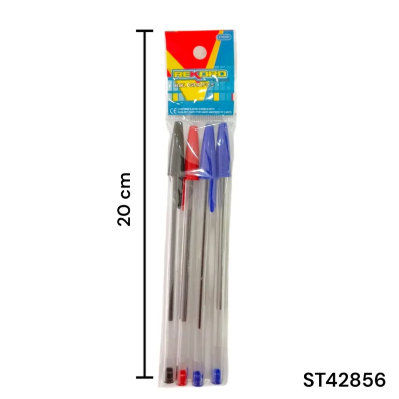 BOLIGRAFOS X 4 PCS MARCA RECORD