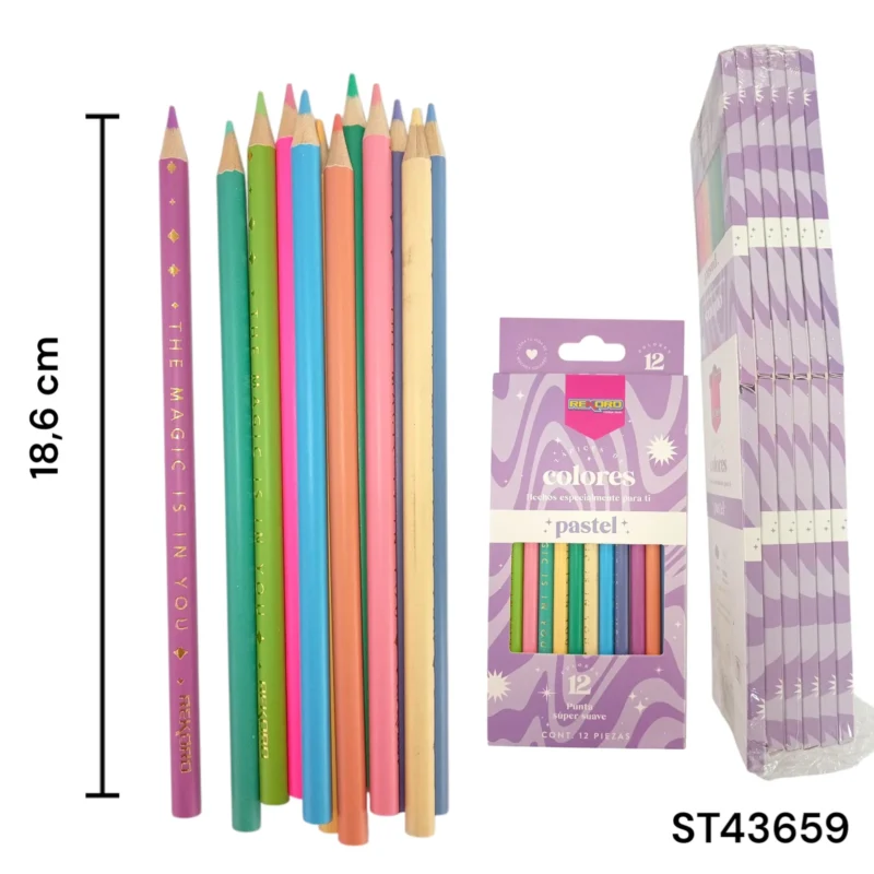 COLORES LAPIZ NEON X12PCS REKORD AX-16016423