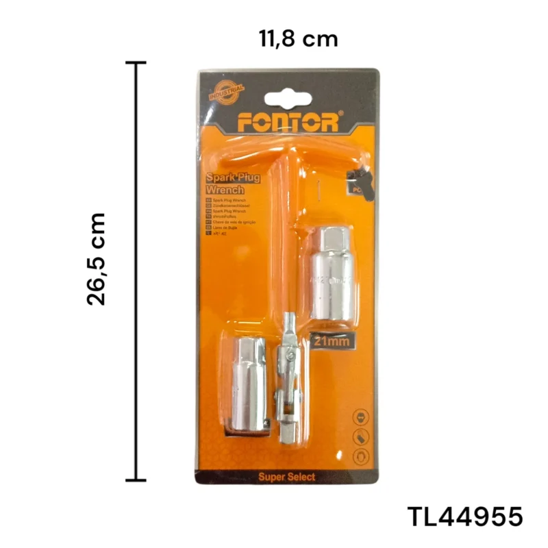 LLAVE PARA BUJIA DE 3 PZAS 16 Y 21 MM