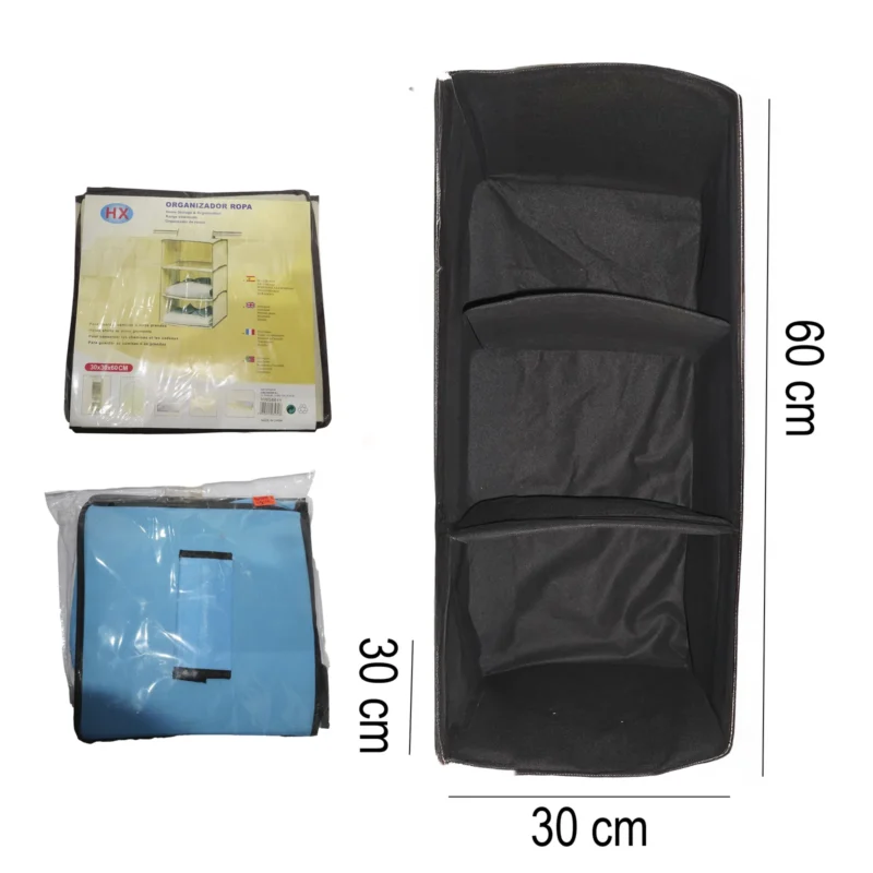 PORTA ZAPATOS DE LONA 30X30X60CM