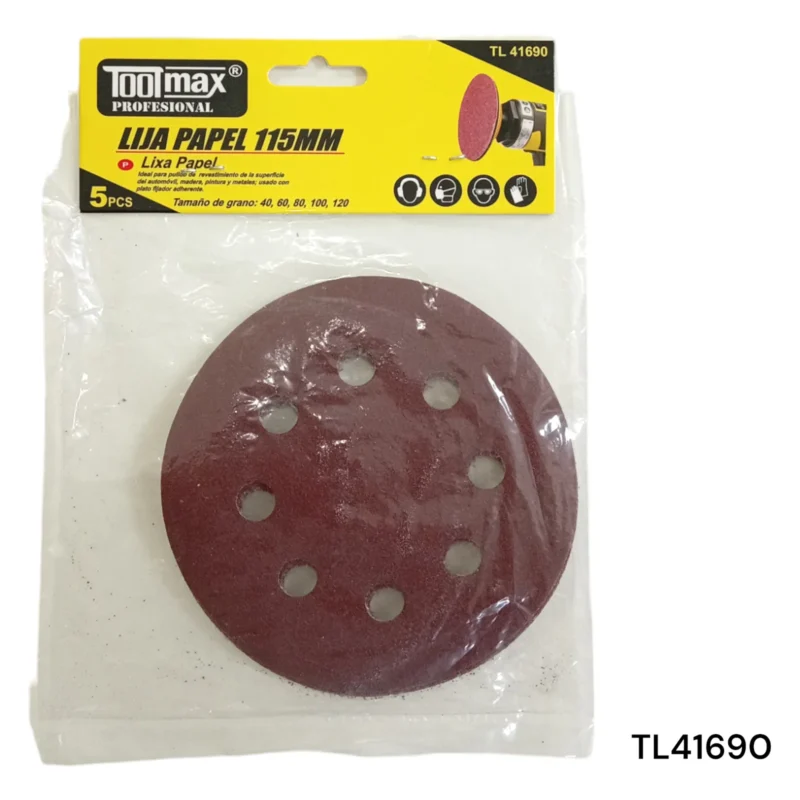 LIJAS X 5PZ TOOLMAX 115MM 40,60,80,100,120